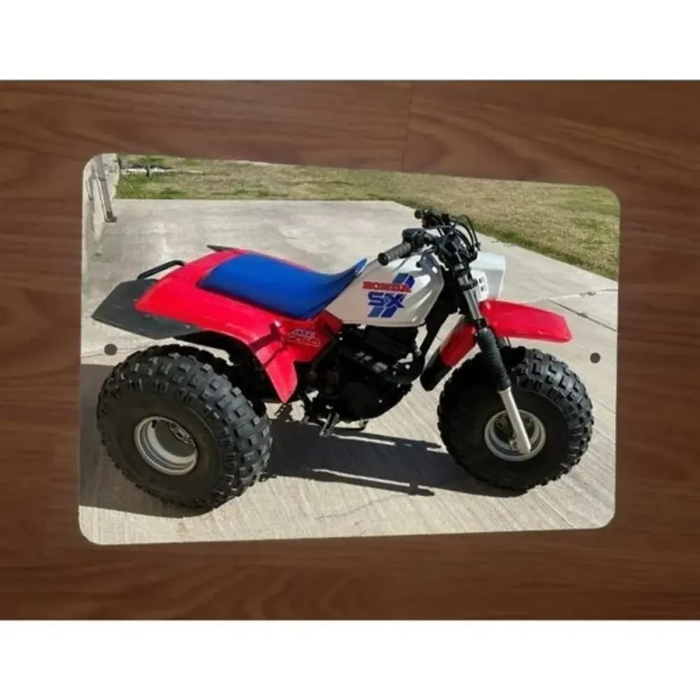 1985‎ Honda 250SX 3 Wheeler Bike Motorcycle ATV 8x12 Metal Wall Sign
